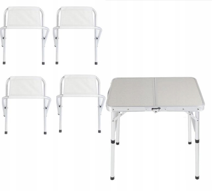 Lehký Turistický Stůl 4 Skládací Židle Držák