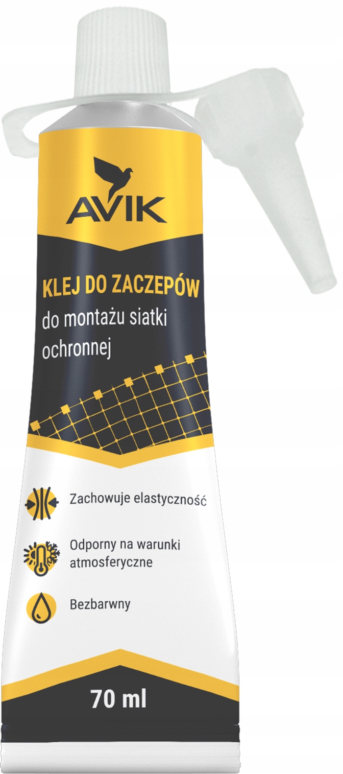 KLEJ AVIK DO ZACZEPÓW SIATKA NA BALKON KOTA PTAKI Typ inny klej