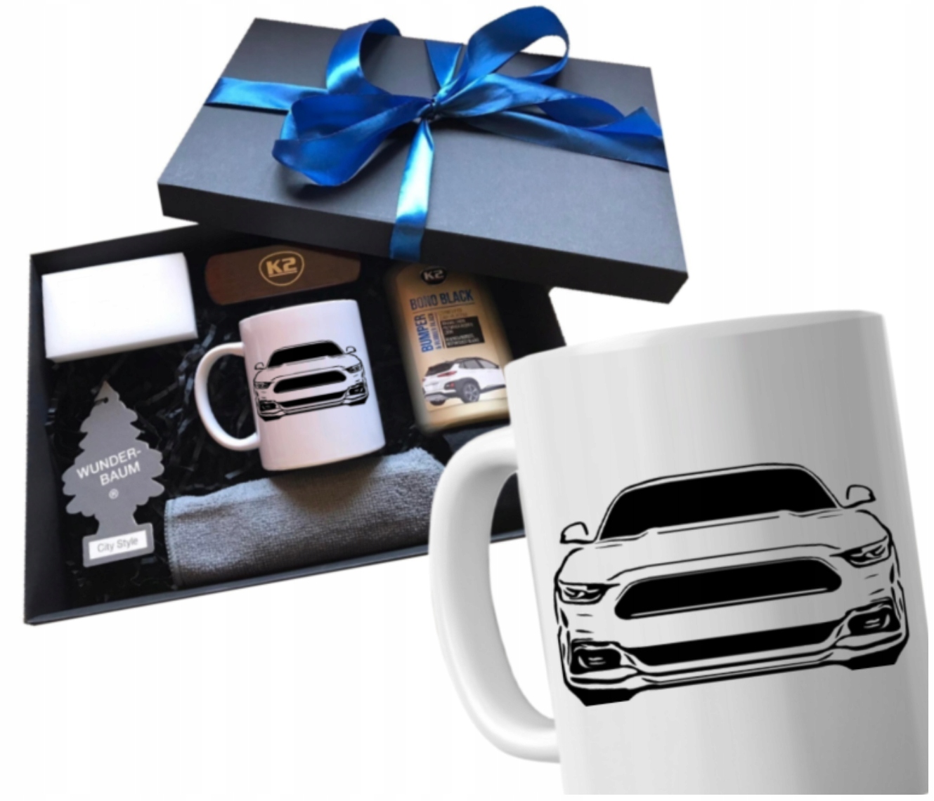 Dárek – hrnek pro řidiče auta Mustang – dárková sada – vychytávky pro muže