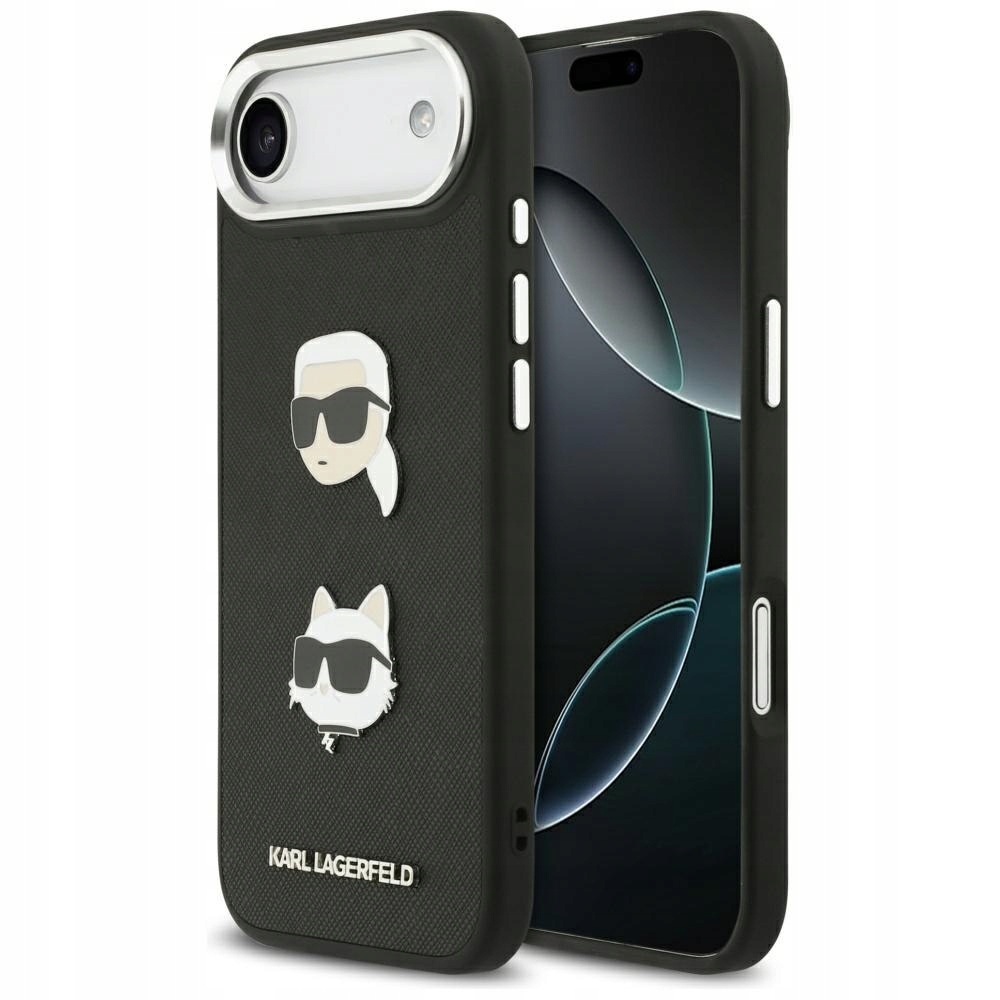 Etui Karl Lagerfeld Fw Grained Karl & Choupette Heads Pins & Logo