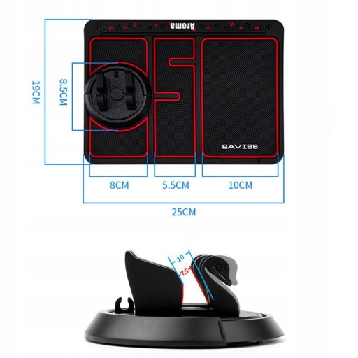 PODKŁADKA MATA ANTYPOŚLIZGOWA POD TELEFON DO AUTA Kod producenta 5940541