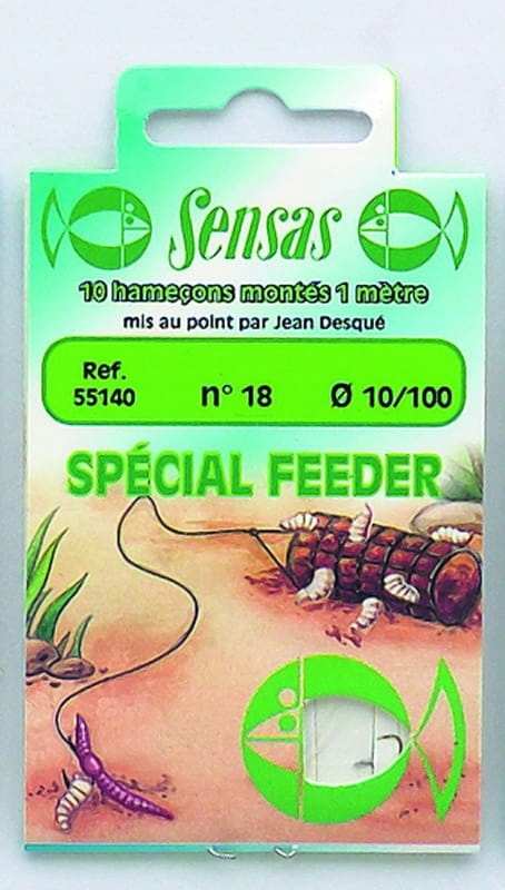 Haczyki Sensas Special Feeder Z Przyponem Nr 18 MM 0,14 Szt 10