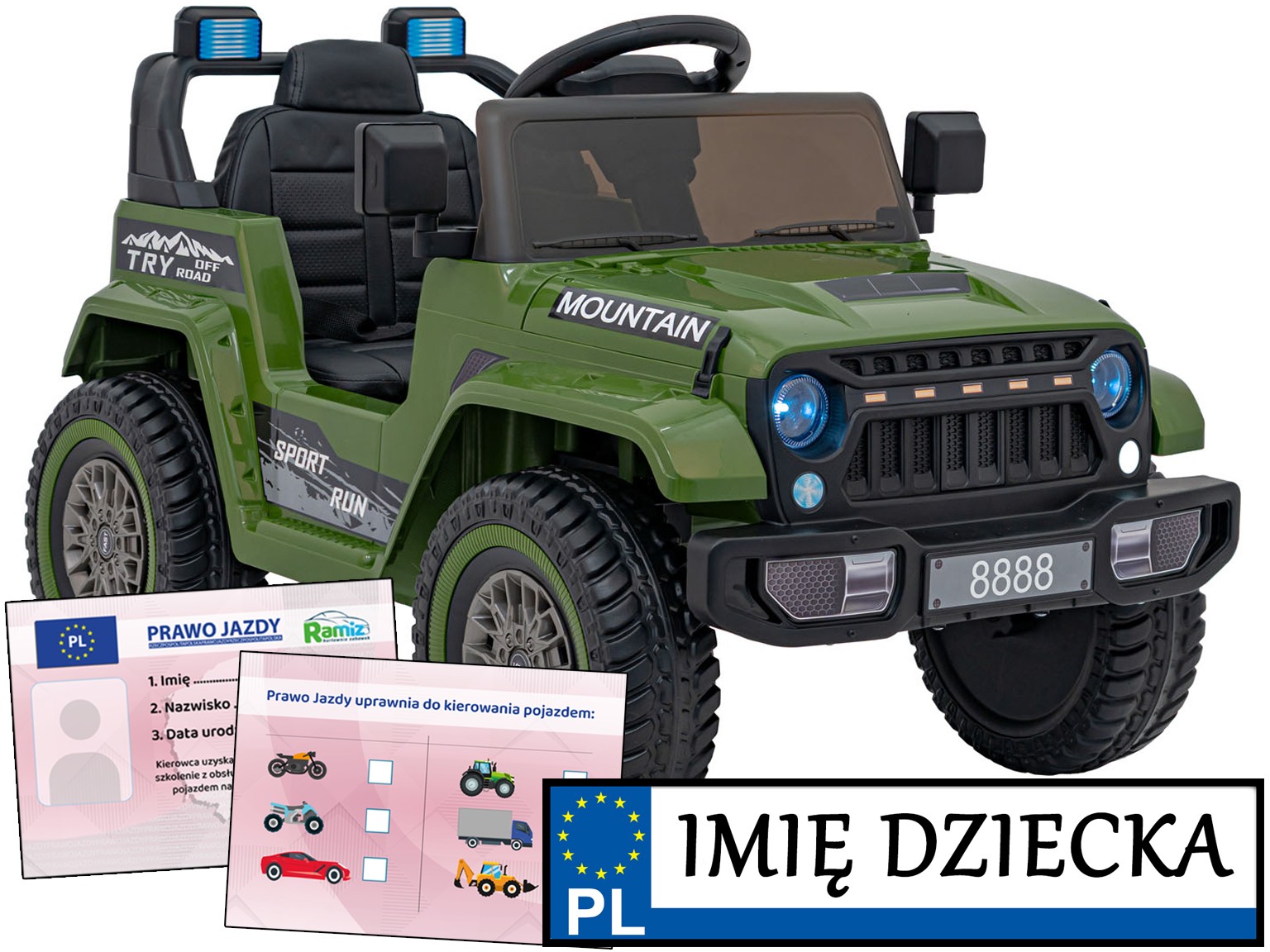 Auto Dla Dzieci na akumulator Off Road Mountain terenowy pojazd 3 Prędkości