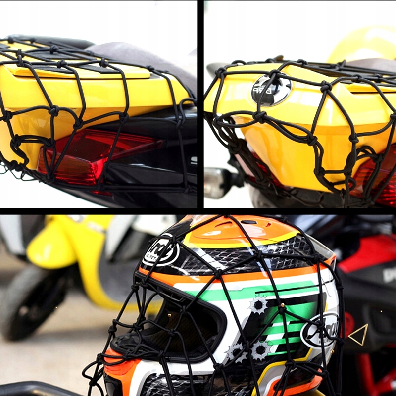 SIATKA NA MOTOCYKL Z ZACZEPAMI DO PRZEWOŻENIA BAGAŻU Model PARTS001BL