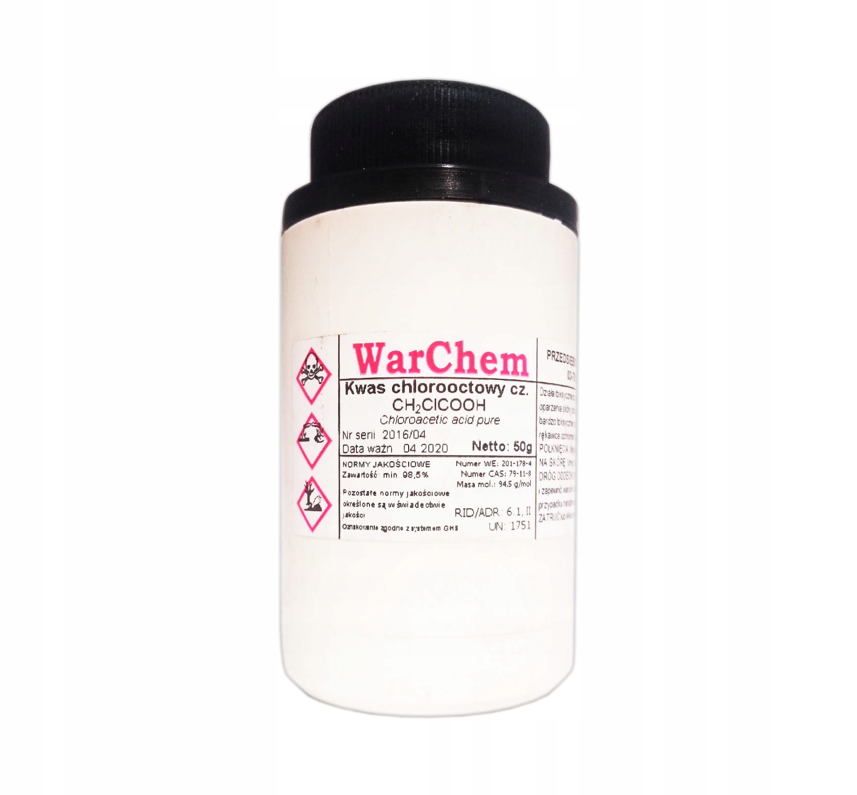 

Kwas Chlorooctowy czysty 50g