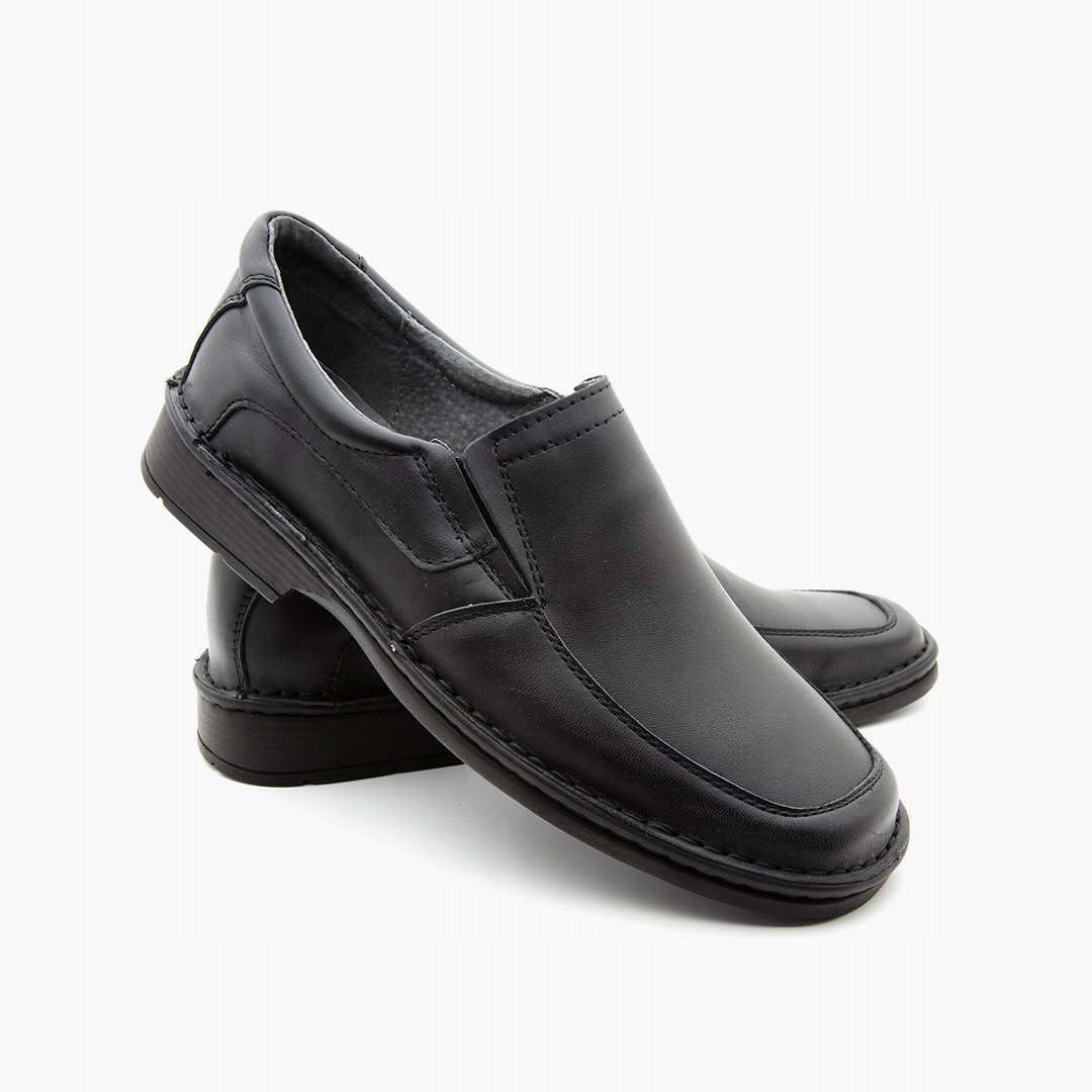 012 polské kožené boty Maximus kožené černé 42