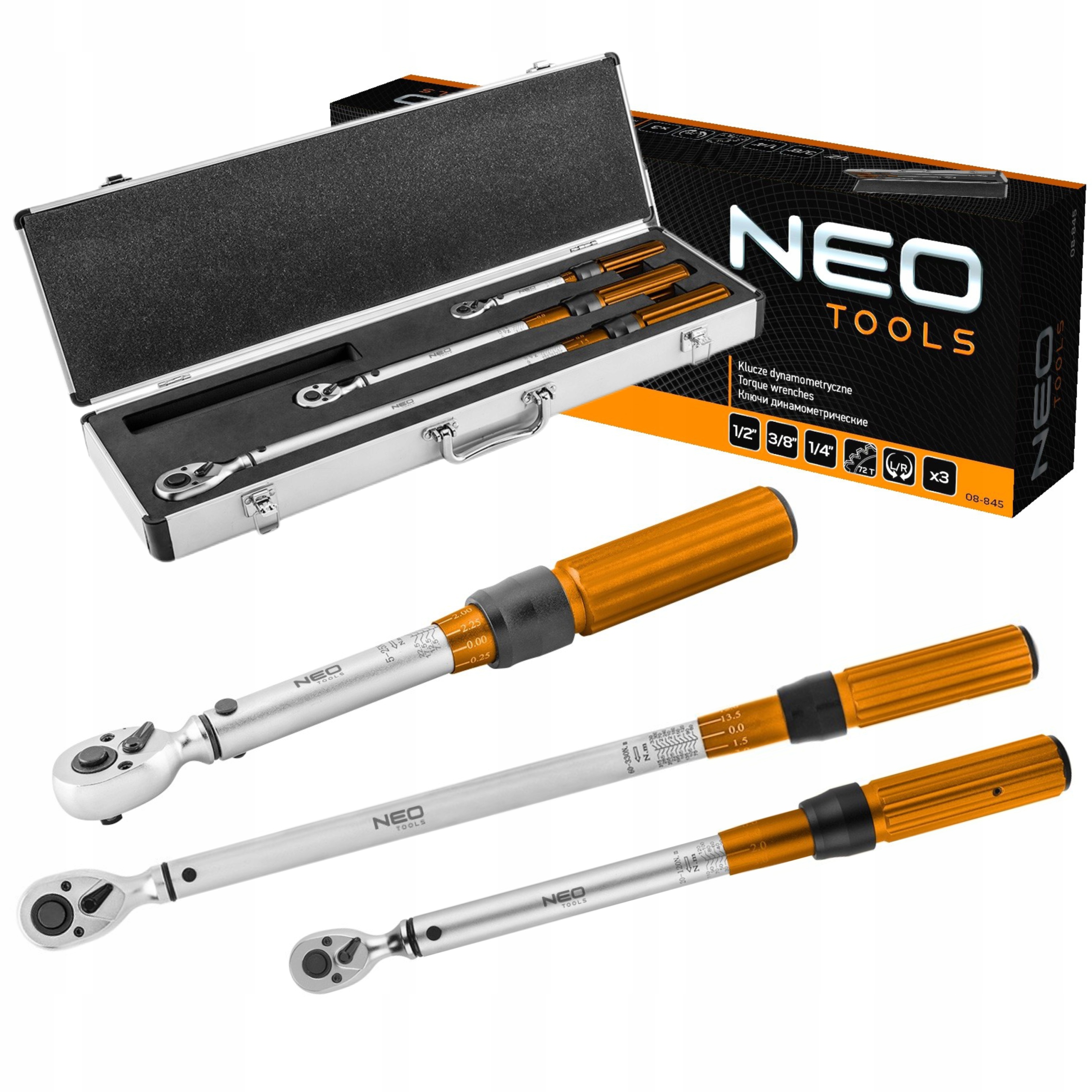 

Neo Zestaw Kluczy Dynamometrycznych 3 szt 08-845
