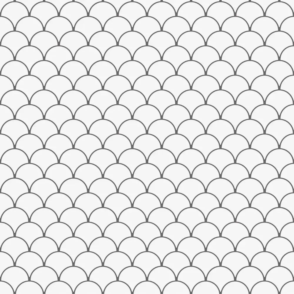 MOZAIKA CERAMICZNA FISH SCALE WHITE MAT BIAŁA Długość 28.5 cm