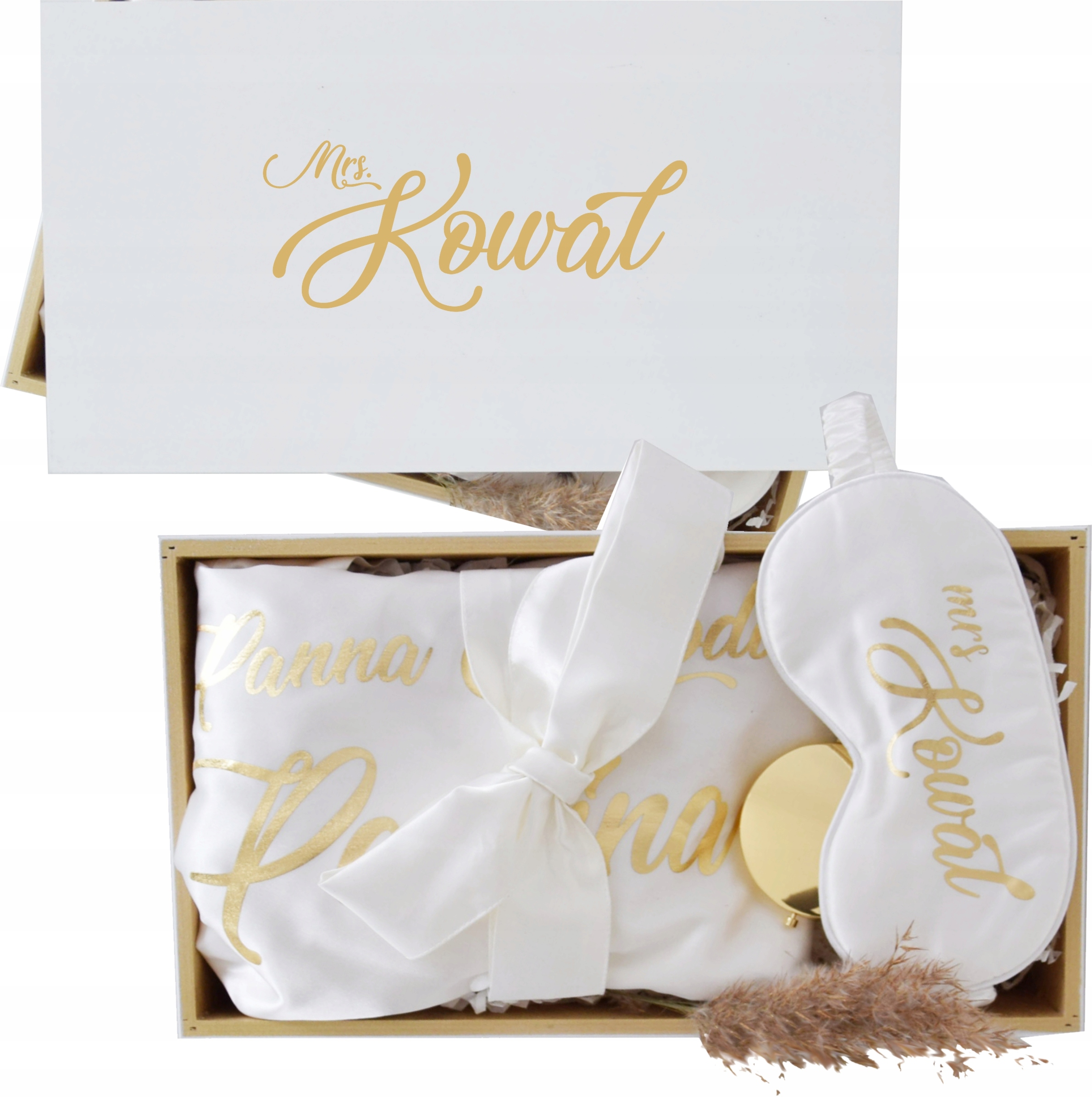 

Prezent Panna Młoda panieński szlafrok Opaska