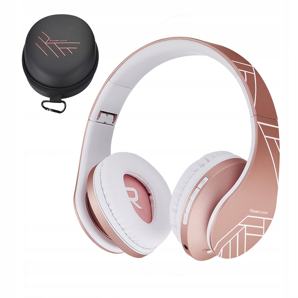 Sluchátka pro děti PowerLocus Kids RoseGold bezdrátová Bluetooth Fm