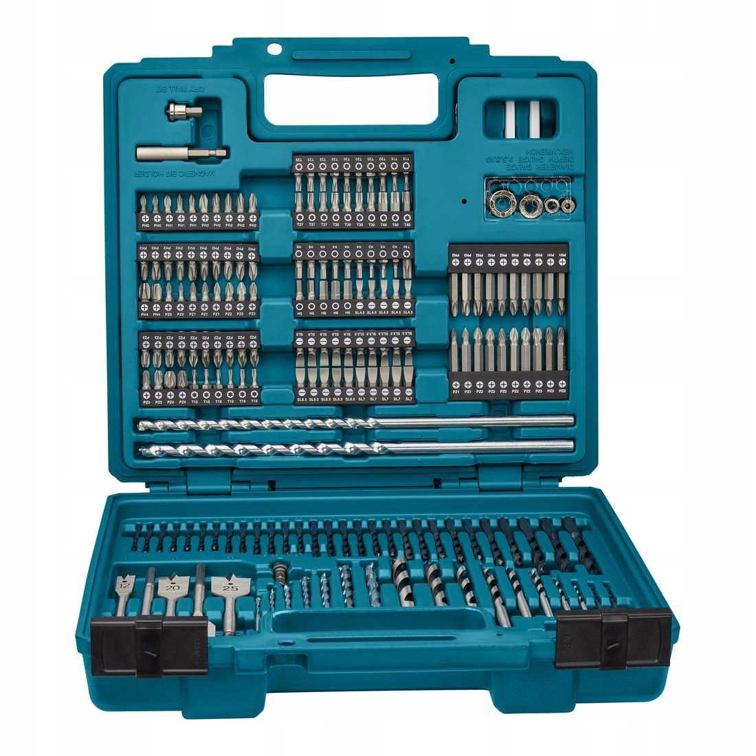 

Makita E-11689 Zestaw akcesoriów w walizce 256szt.