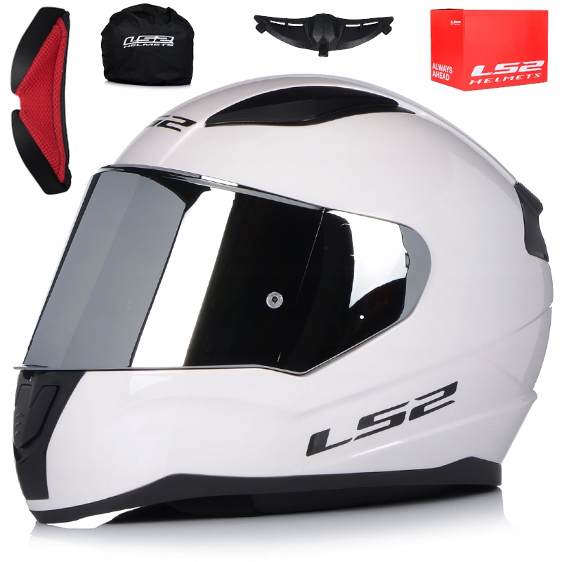 

Kask Motocyklowy LS2 FF353 Biały r.S 2xSZYBA