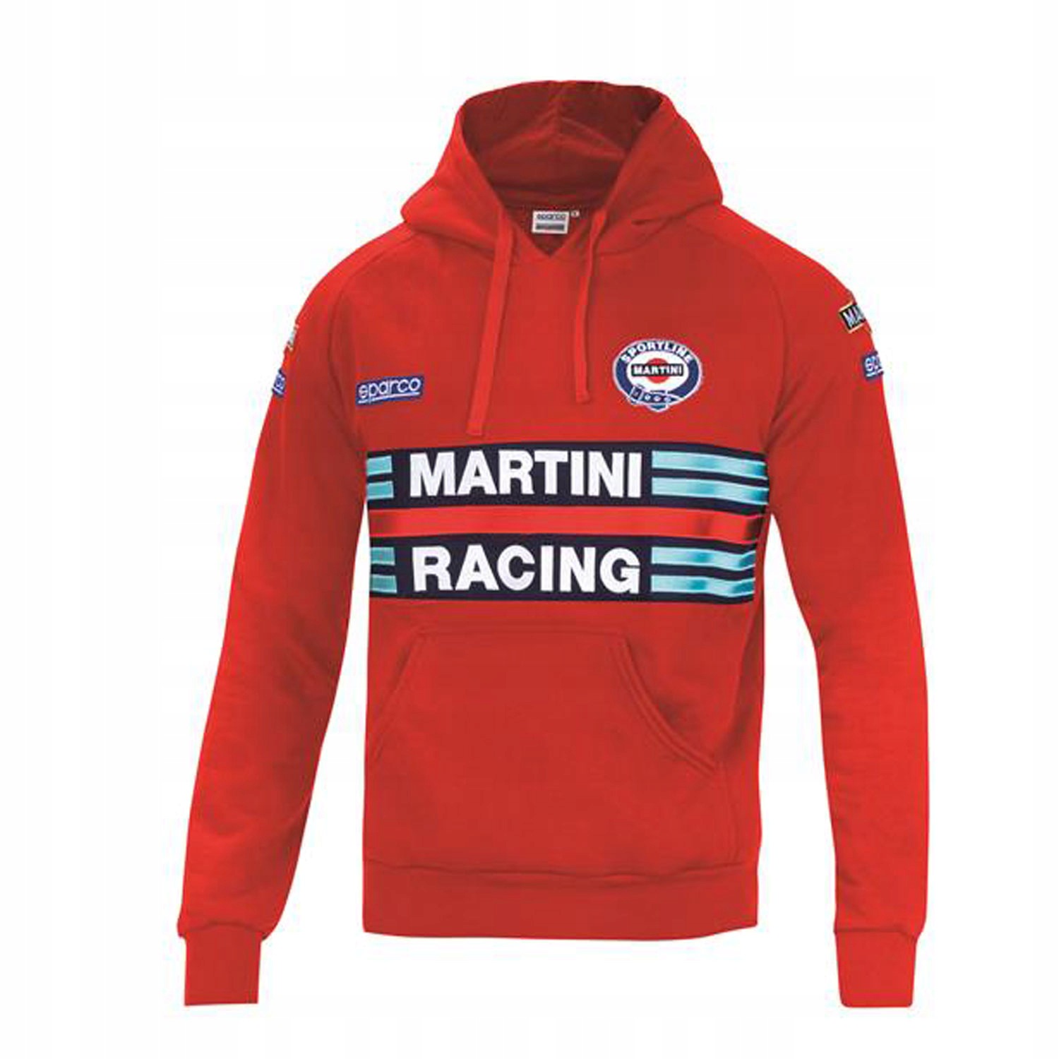 Mikina s kapucí Martini Racing Sparco červená