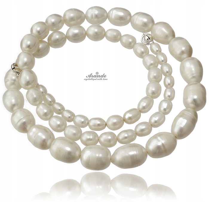 Přírodní Perly, Krásný Náhrdelník, Certifikát Stříbro