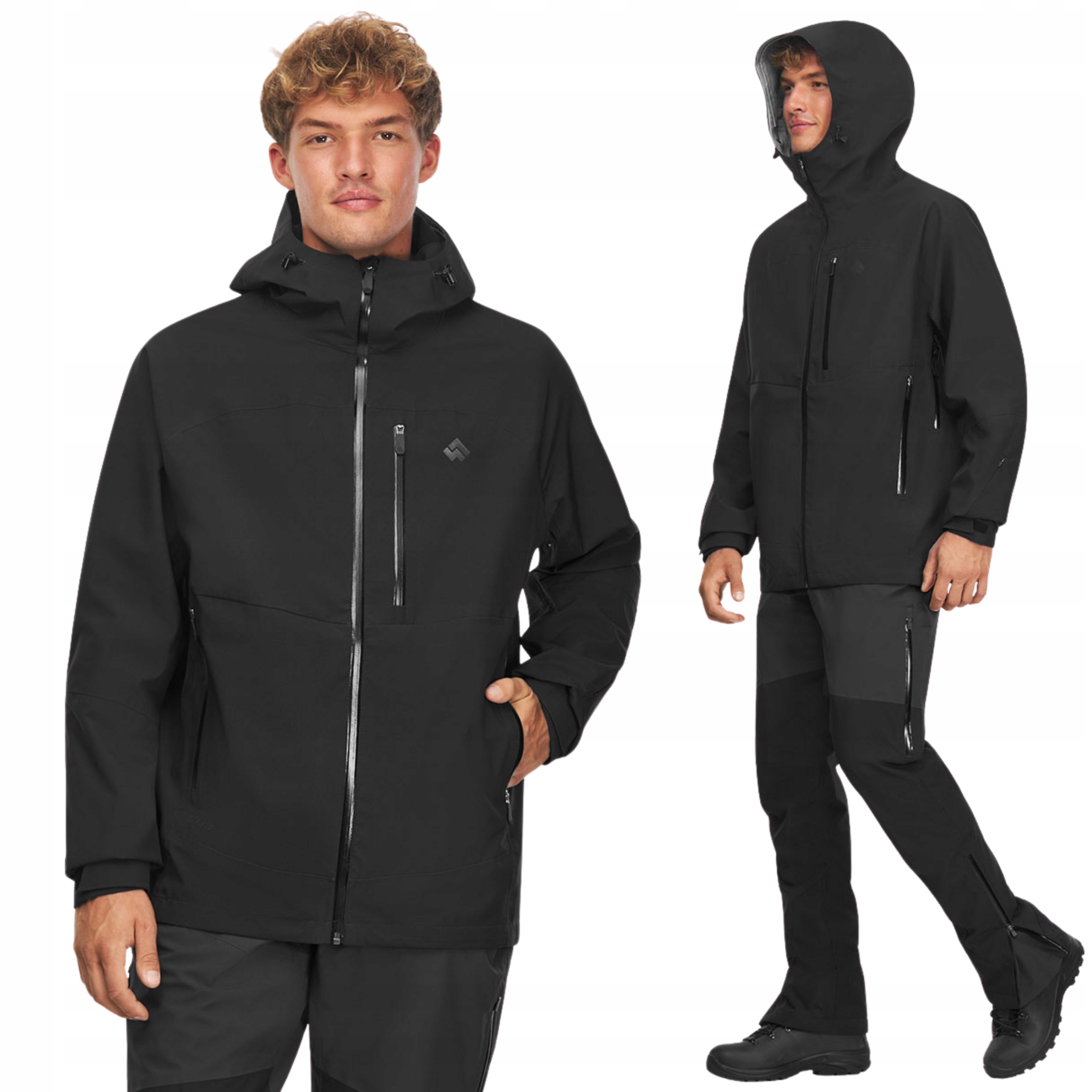 Kurtka męska hardshell Alpinus Gedu czarna softshell przeciwdeszczowa XL