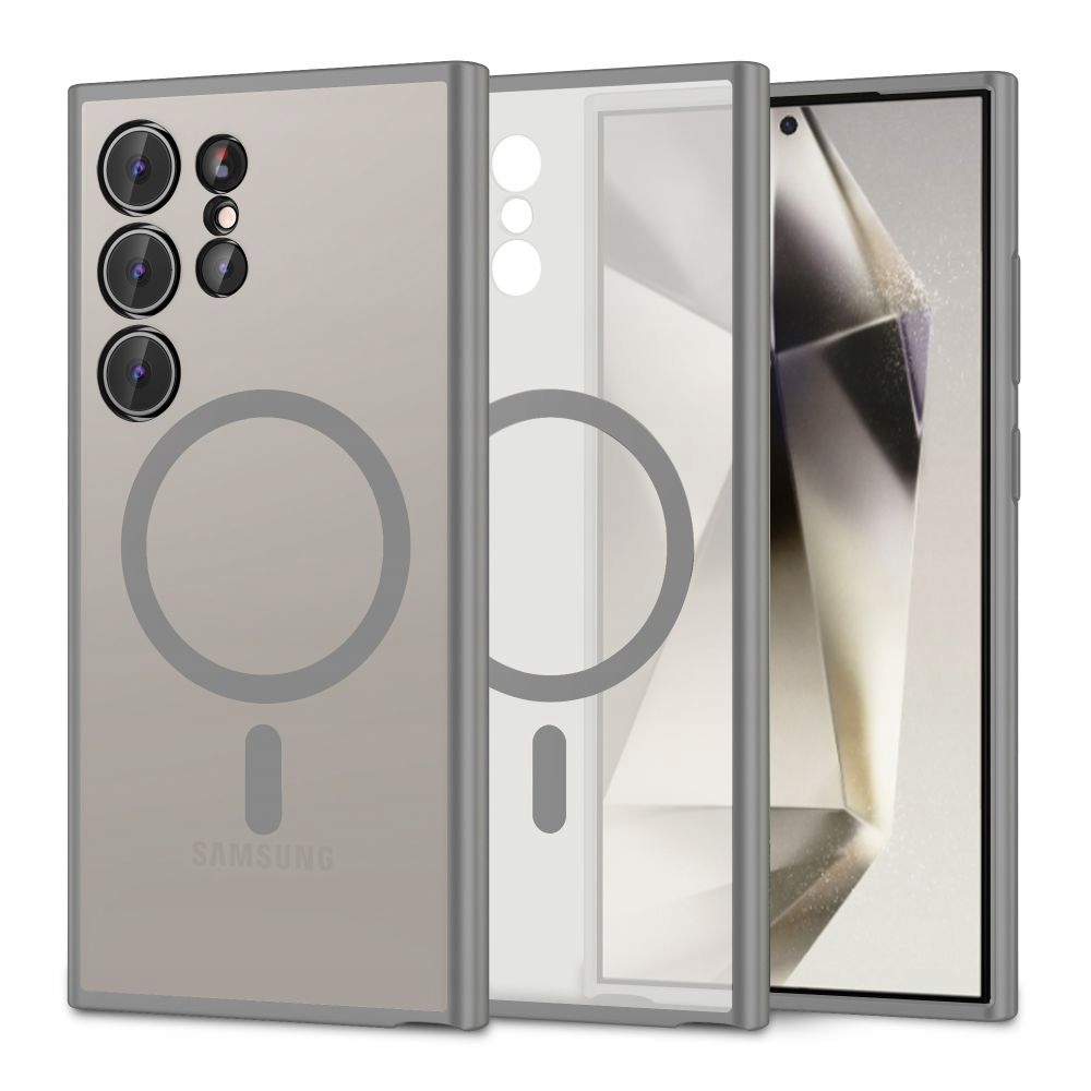 DOPASOWANE ETUI CASE OBUDOWA DO MAGSAFE NA GALAXY S24 ULTRA MATTE TITANIUM