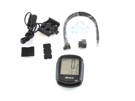 LICZNIK ROWEROWY 16 FUNKCJI ATECH PRZEWODOWY Marka Atech