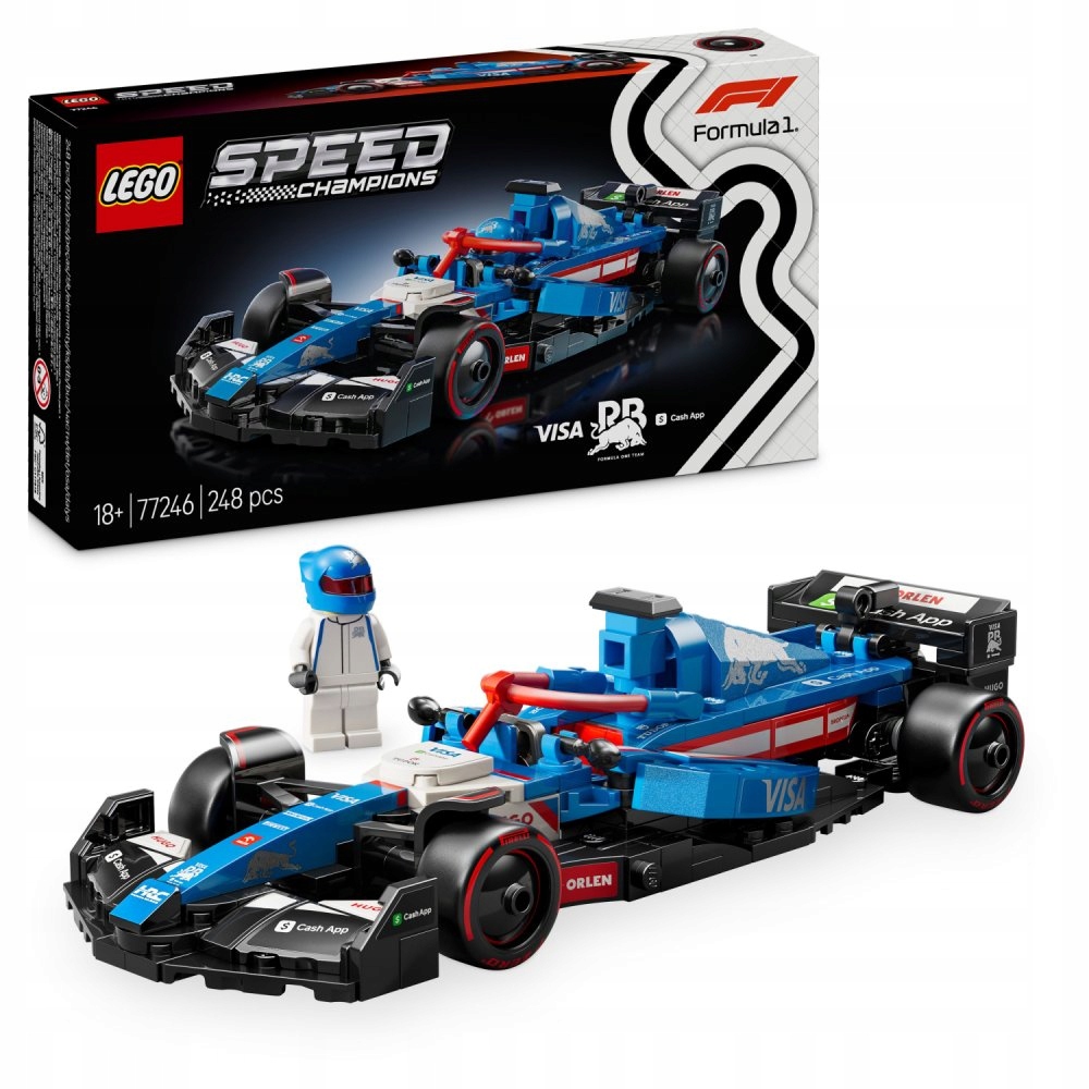 LEGO SPEED CHAMPIONS 77246 BOLID F1 VISA CASH APP RB VCARB 01 18+