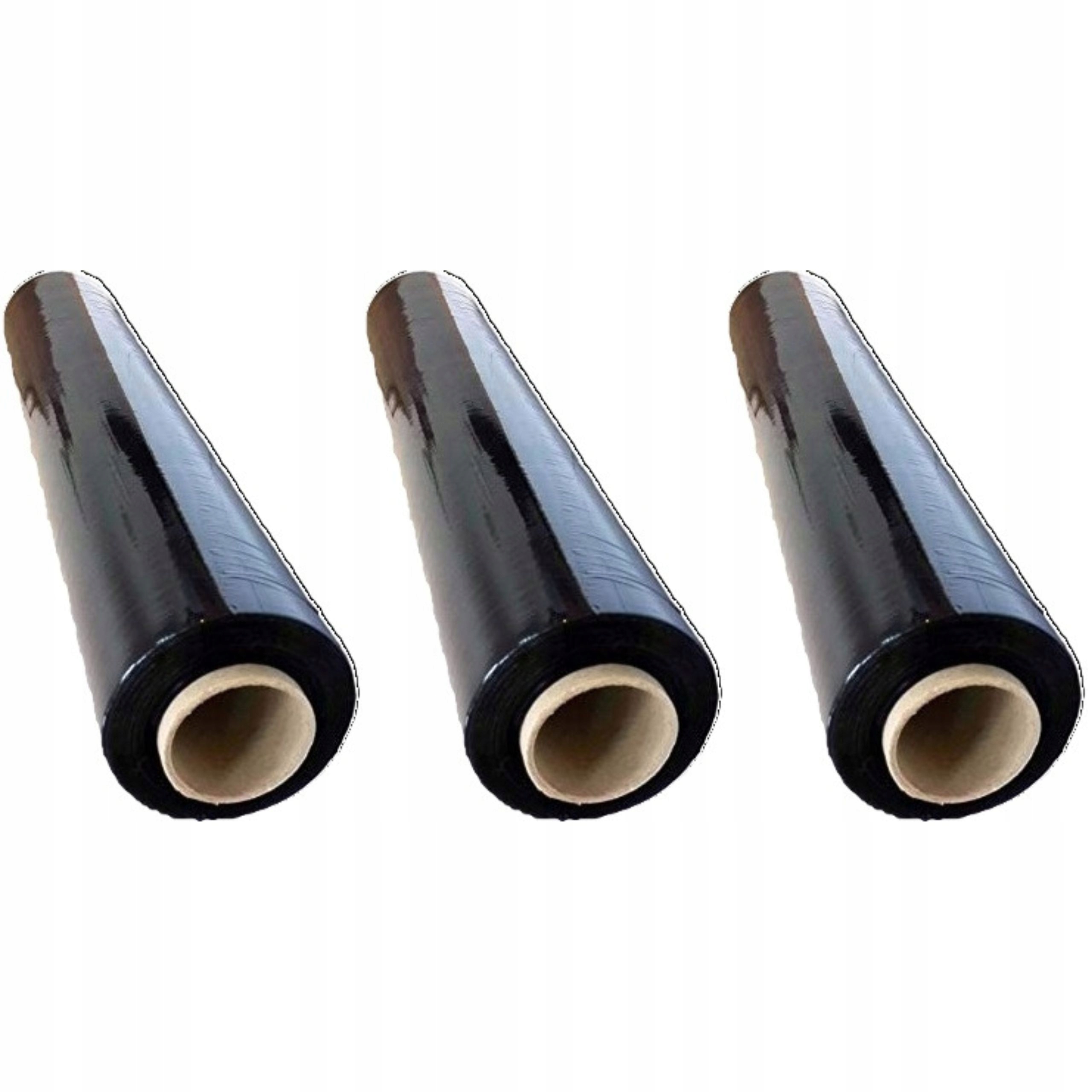 Folia Stretch 3KG XXL Strecz Czarny Czarna Rolka Mocna Kryjąca 3 Sztuk szt