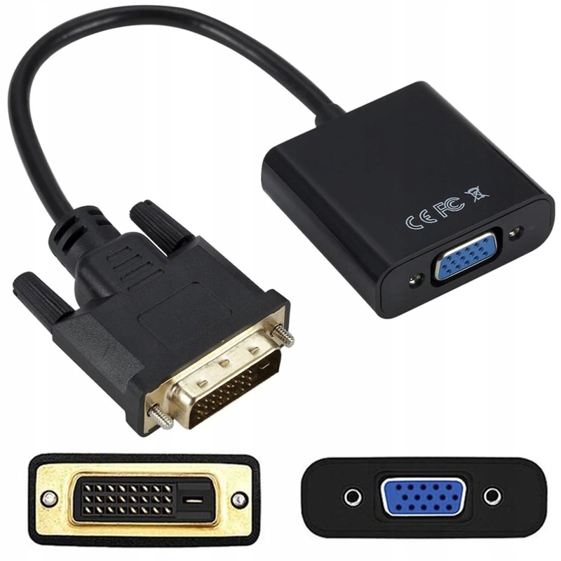 

Przejściówka Adapter DVI Do Vga Konwerter Full Hd