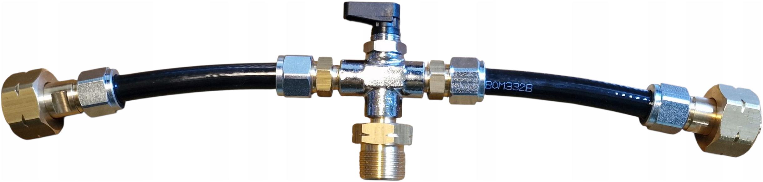 Hadice k plynové láhvi t-rozdělovač na dvě láhve Gasbank 11 kg plynová hadice