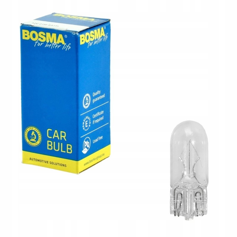 ŻARÓWKA 12V 5W T10 W5W CAŁOSZKLANA 1SZT