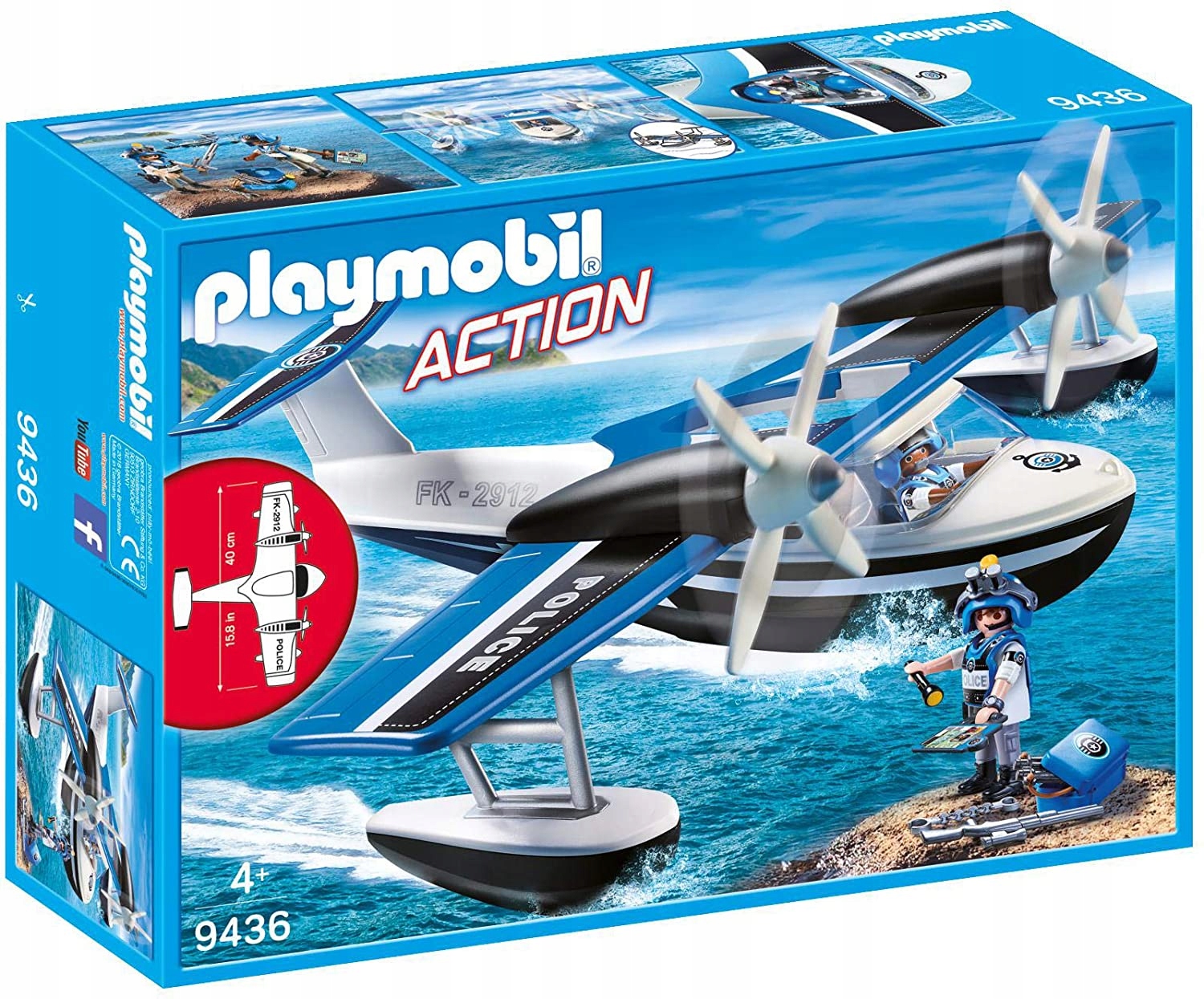 PLAYMOBIL 9436 POLICYJNY SAMOLOT WODNY