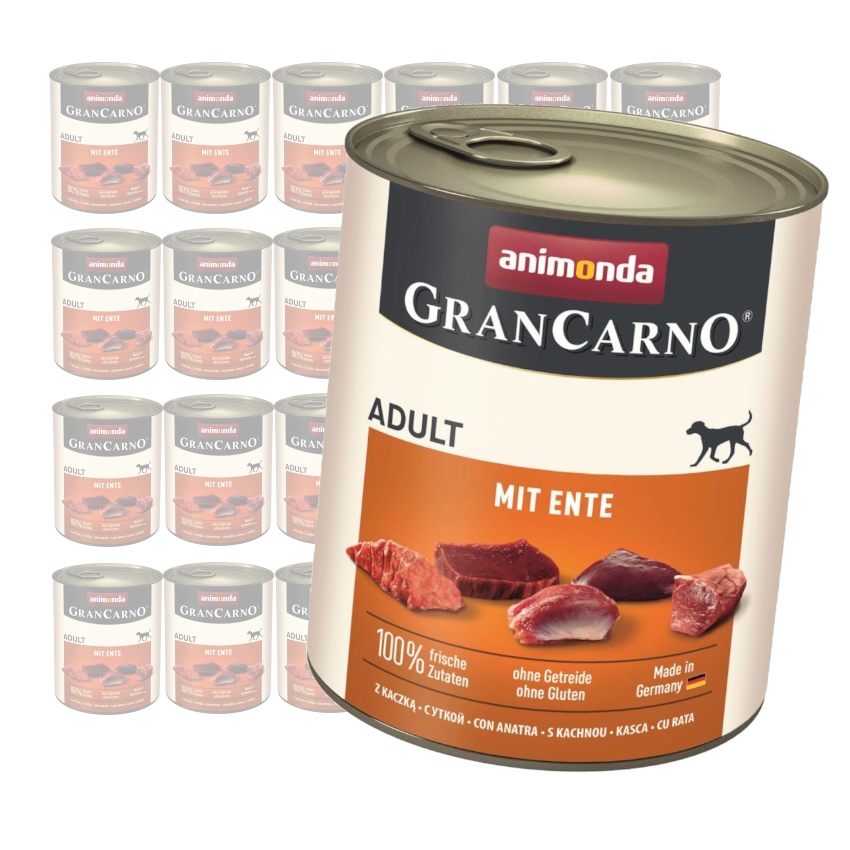 Levně Animonda GranCarno Adult 24x800g Vlhké Krmivo pro psa s kachnou