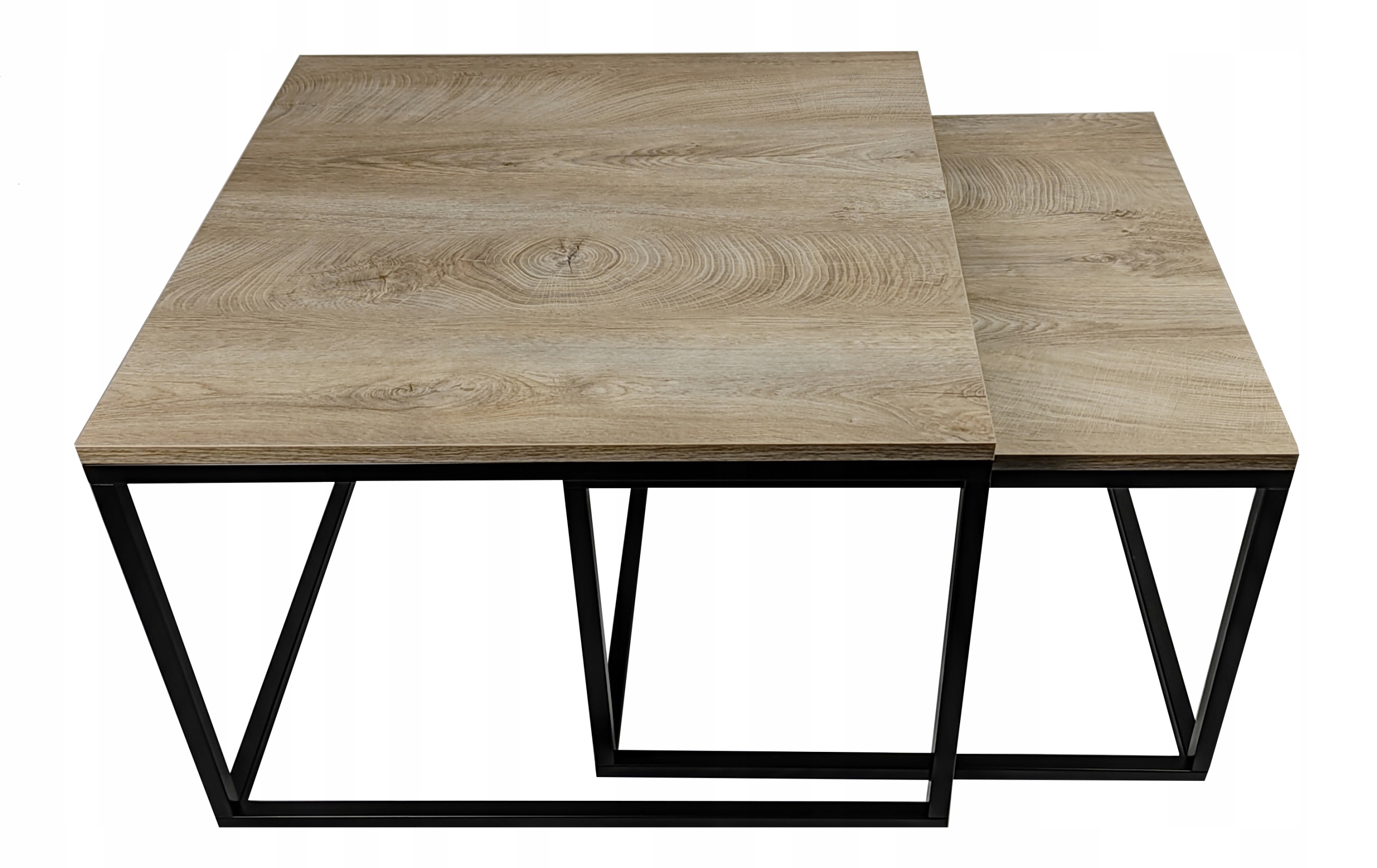 Konferenční stolek lavice 2v1, loft, kov, dub craft