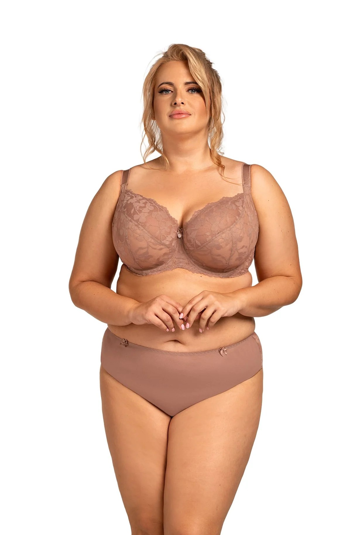 Nessa Měkká podprsenka s kosticemi Ana Hnědá 80F Hnědá