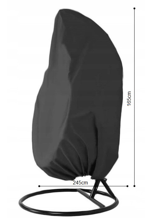 POKROWIEC NA FOTEL WISZĄCY KOSZ KOKON HUŚTAWKA OGRODOWA SZEROKA OSŁONA Szerokość produktu 245 cm