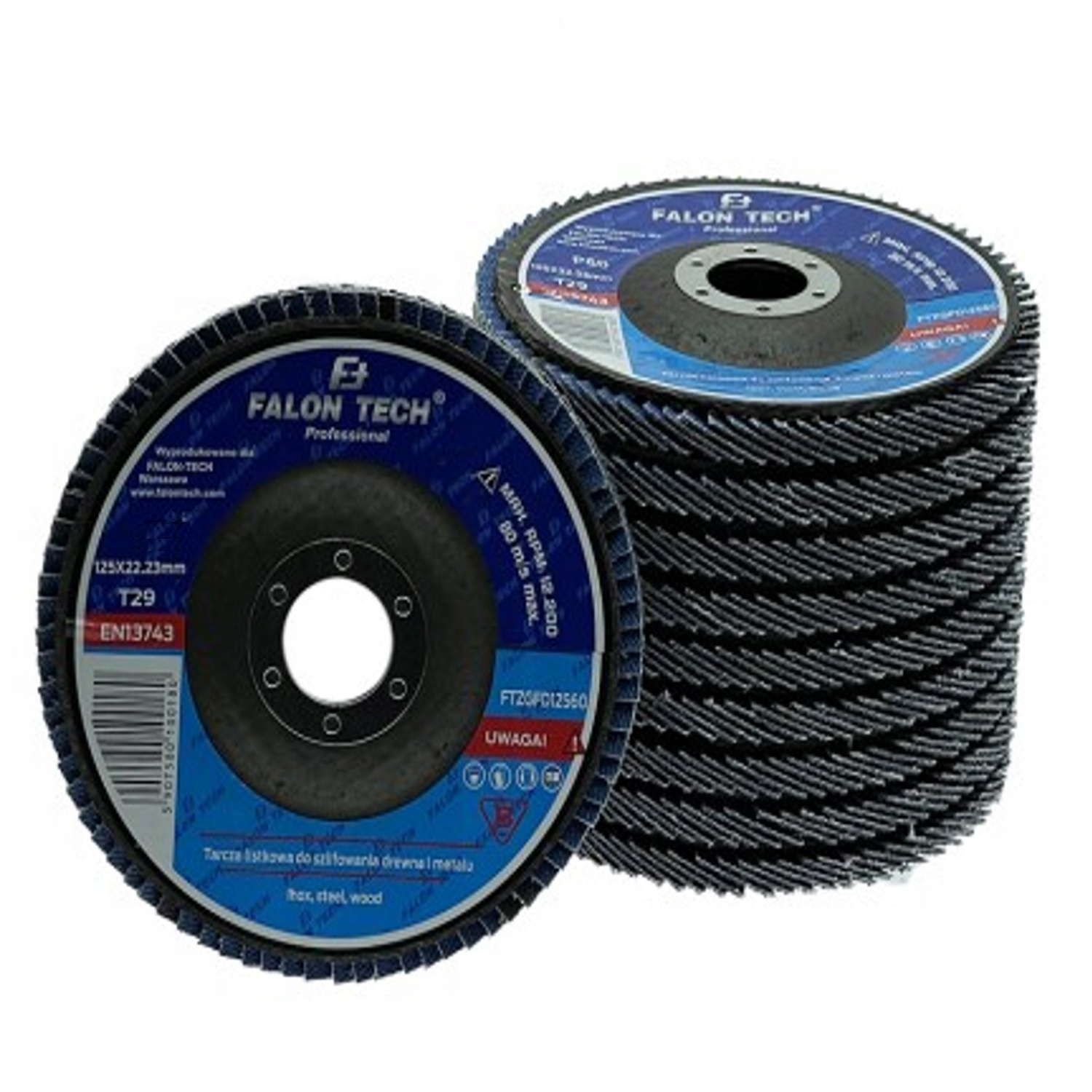 TARCZA LAMELKOWA LISTKOWA 125 GR40 STAL NIERDZEWNA Kod producenta FTZGFD12540