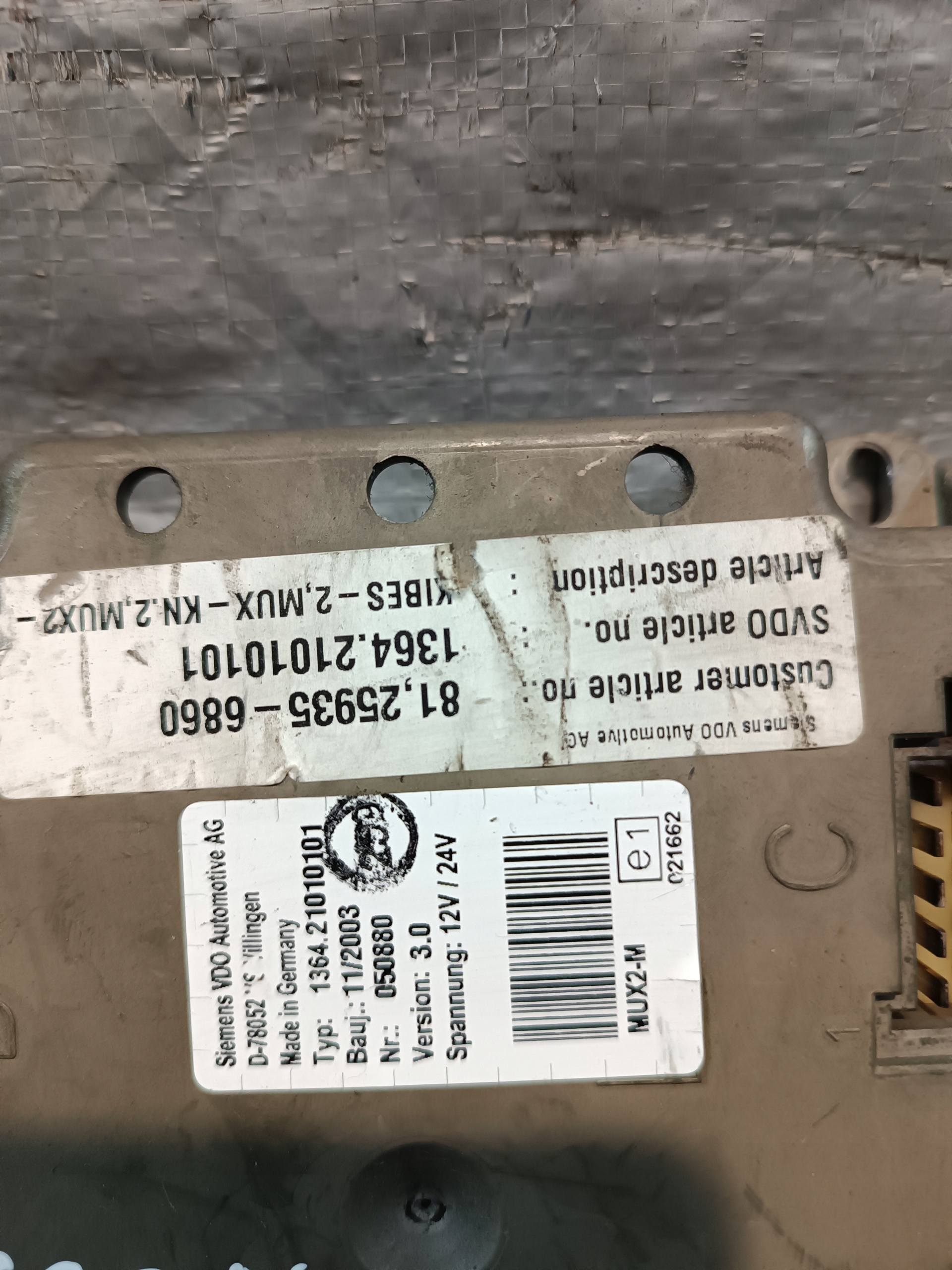 MAN AUTOBUS control unit MUX2-M 1364.21010101 050880