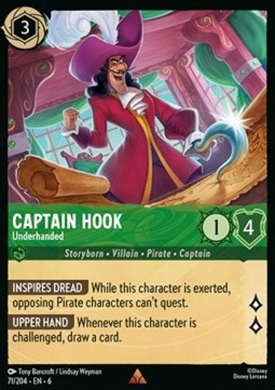 PSA10DISNEY LORCANAキャプテン・フックエンチャンテッド772 Lorcana Captain Hook - Niska cena na Allegro