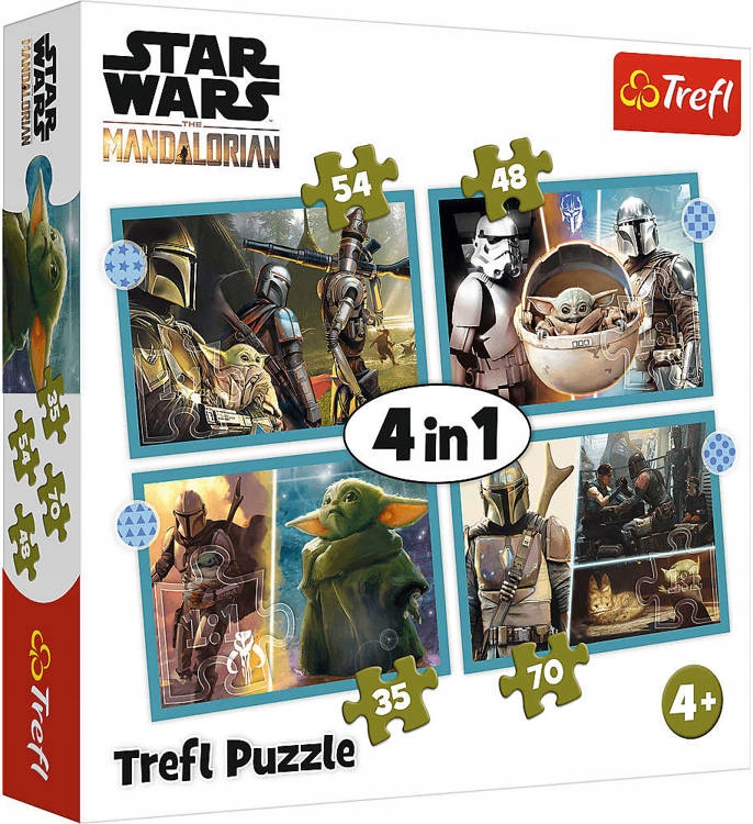 

Puzzle 4w1 Mandalorian Star Wars 34397 Trefl