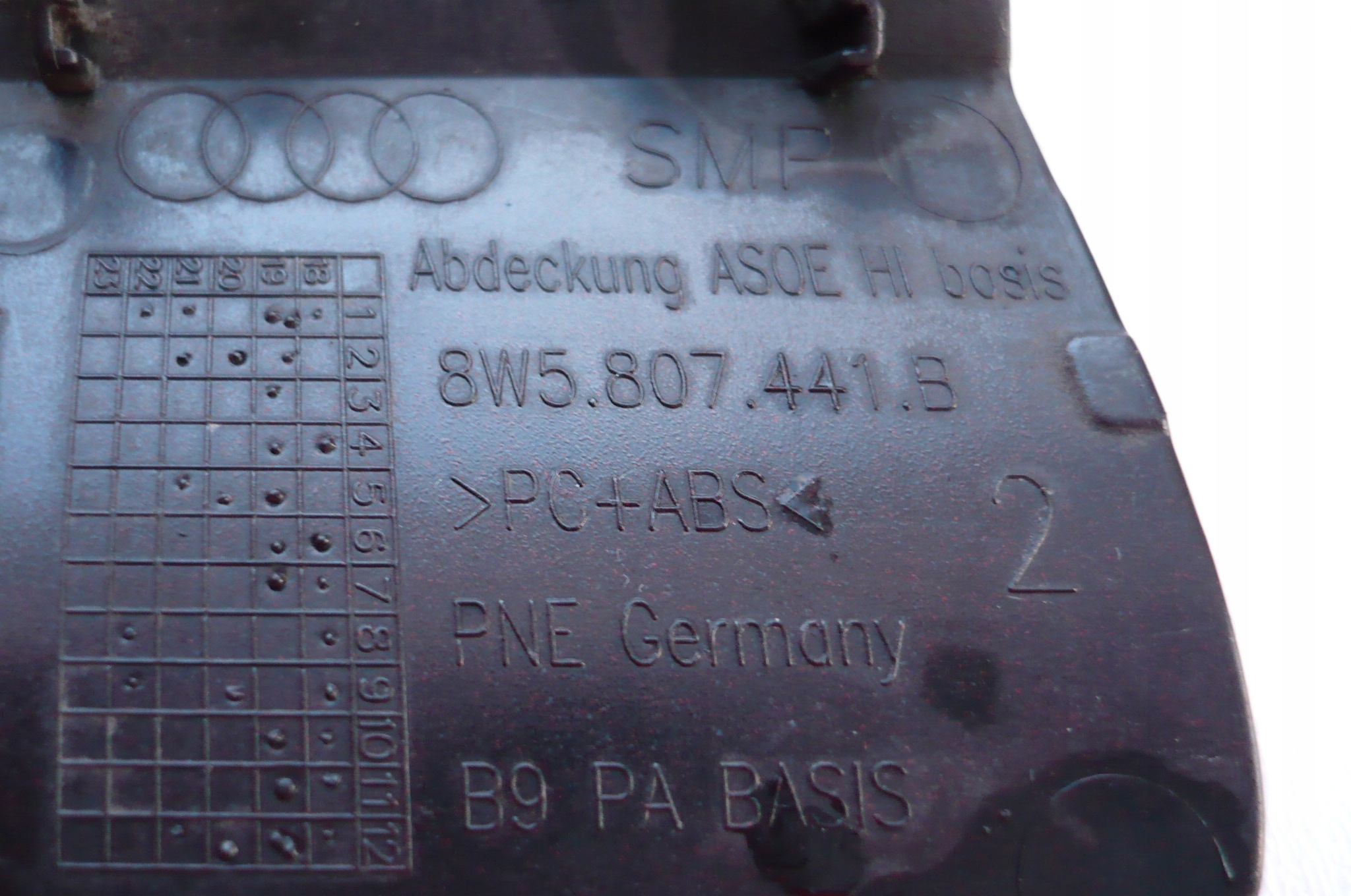 AUDI A4 B9 LIFT 19- towing hook cap bumper rear part sedan