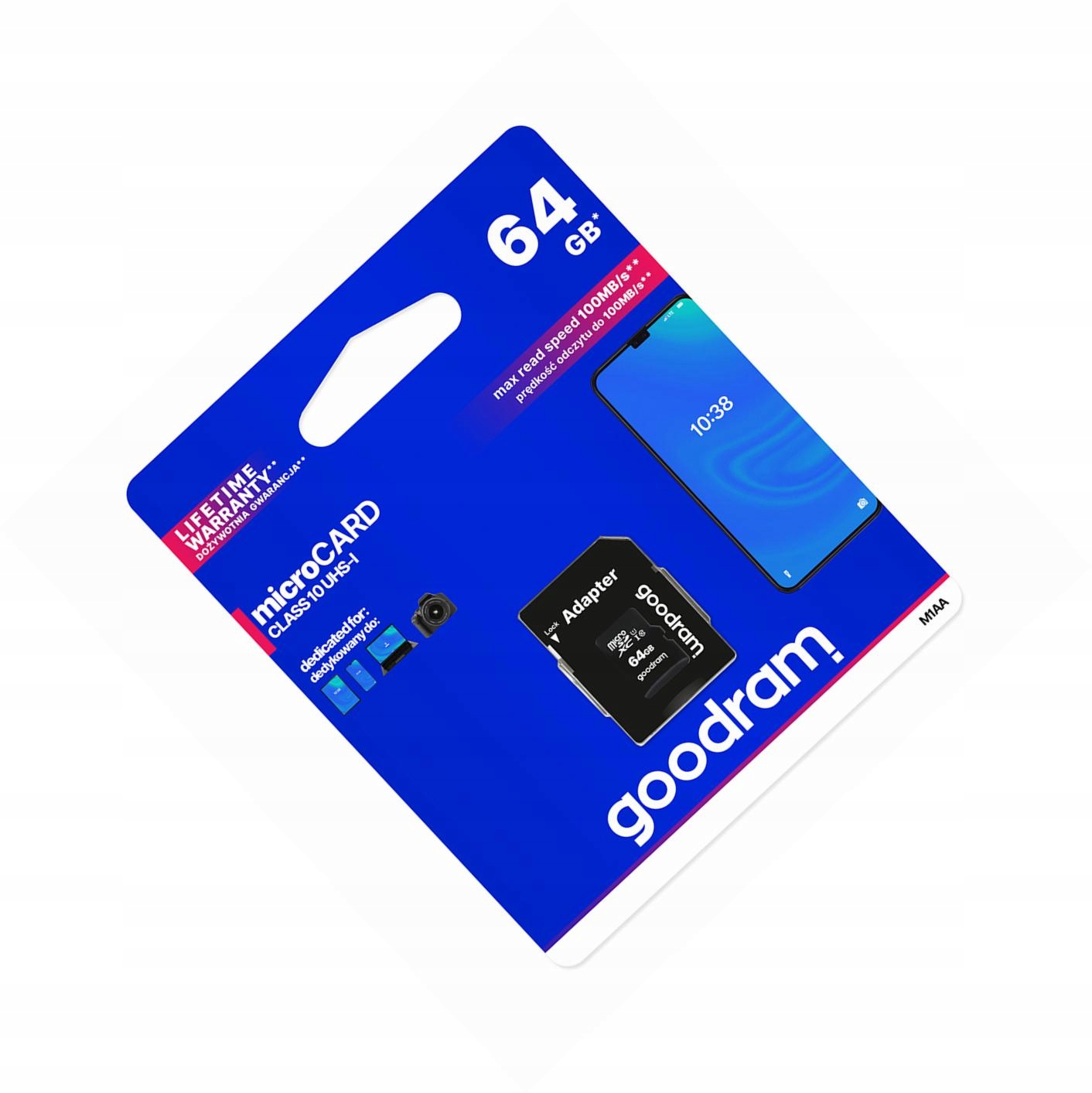Karta pamięci 64GB microSD do telefonu szybka 10 Class z adapterem Sd