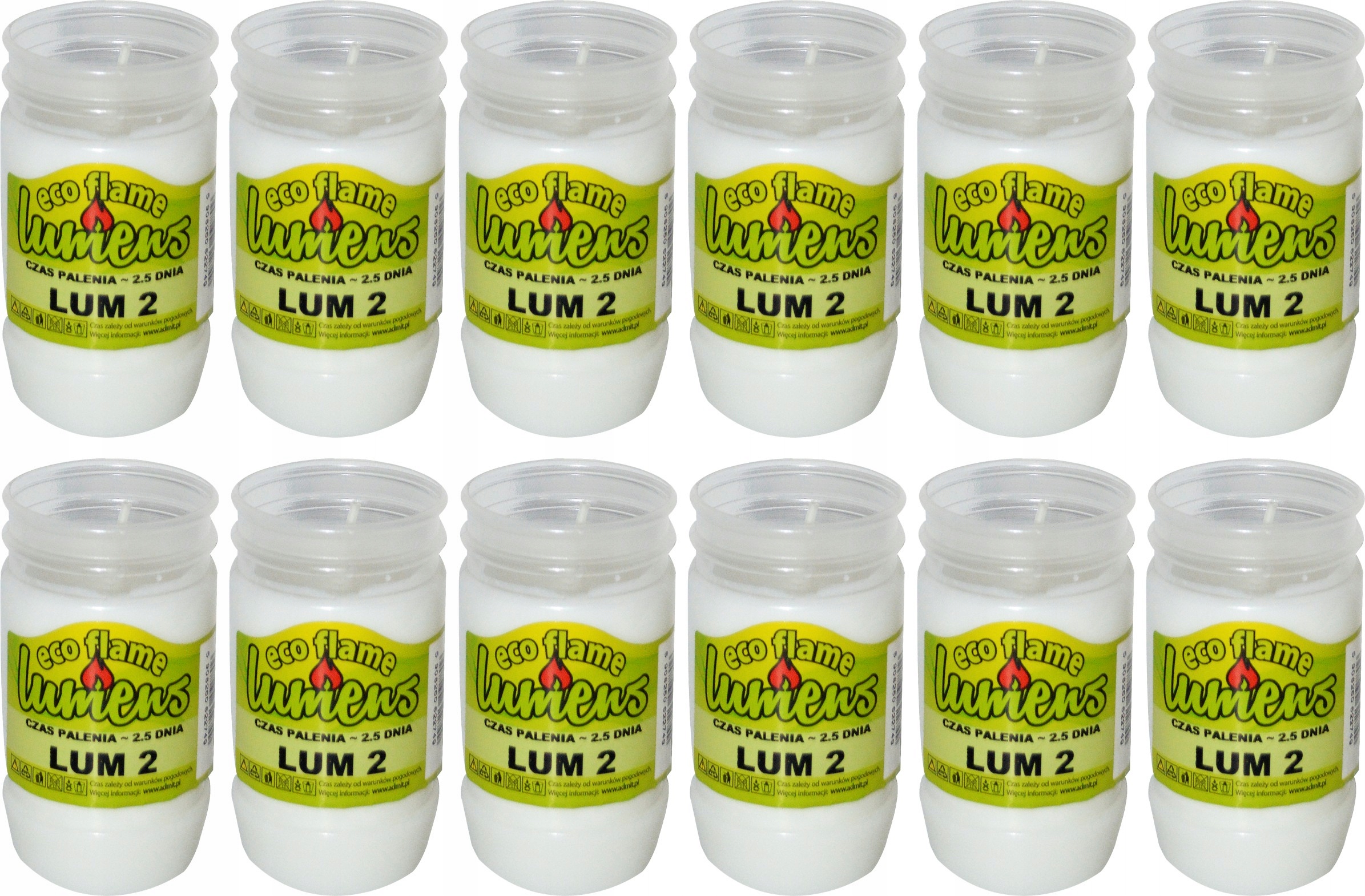Wkład parafinowy Lumens - do 2,5 dni palenia - 12 sztuk