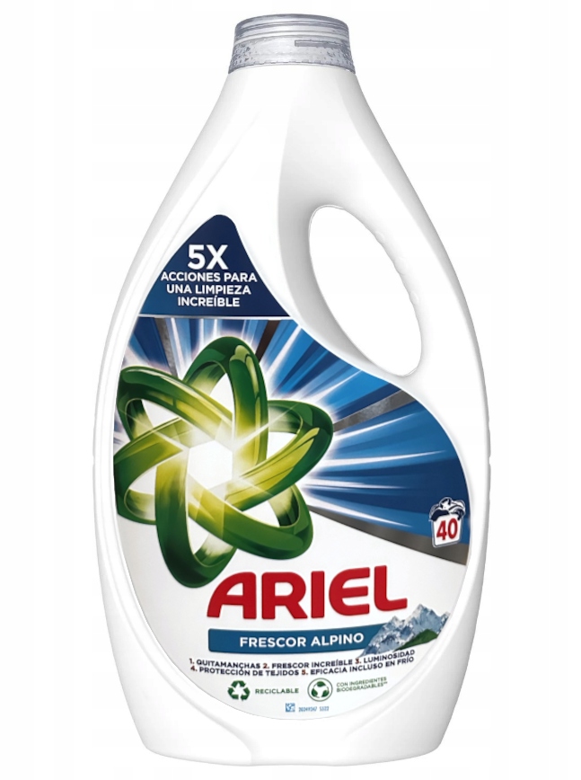 Levně Ariel Alpine Fresh prací Gel 40 praní 2 l