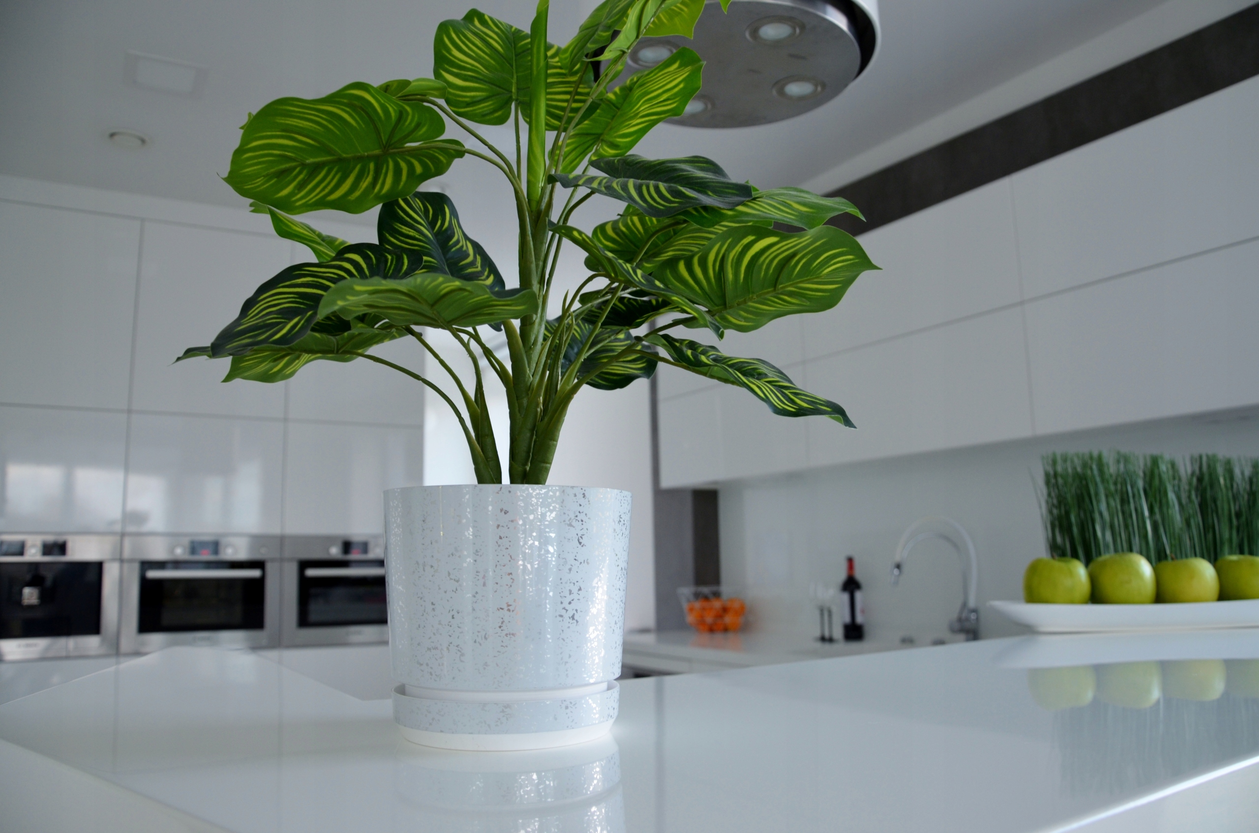 elegancka GLAMOUR Doniczka biała 14 OSŁONKA KWIATY