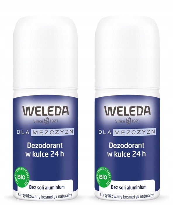 Weleda For Men Kuličkový deodorant 50 ml x 2 ks