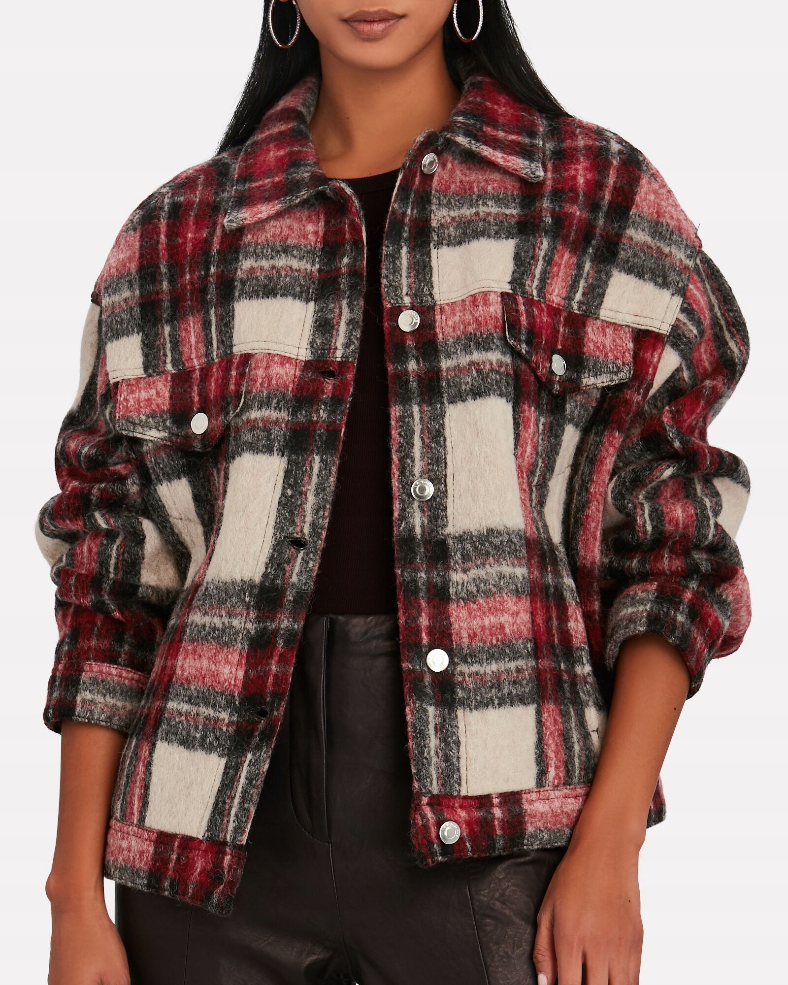 Kostkovaná vlněná bunda Iro 38