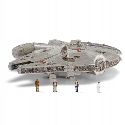 STAR WARS Millennium Falcon pojazd + 4 Figurki Wiek dziecka 8 lat +