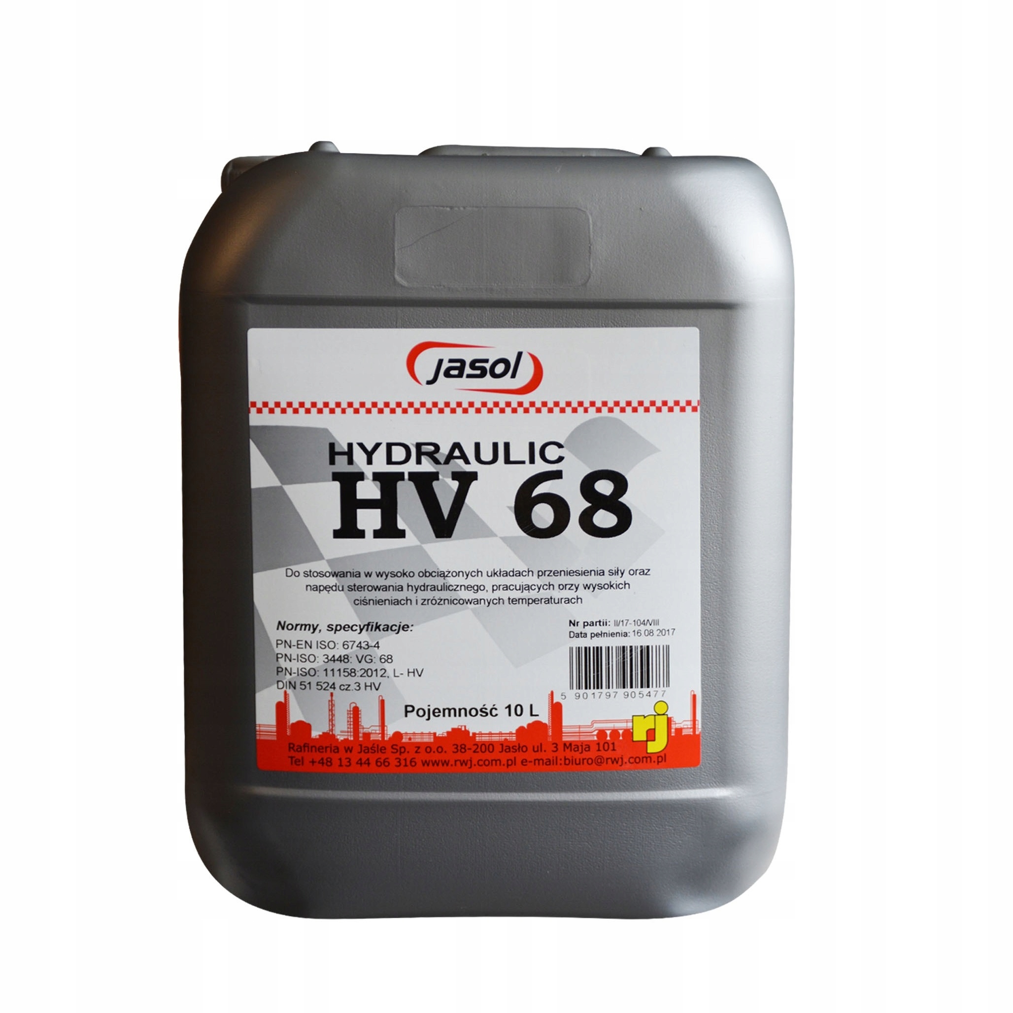 ГИДРАВЛИЧЕСКОЕ МАСЛО JASOL L-HV 68 10 L