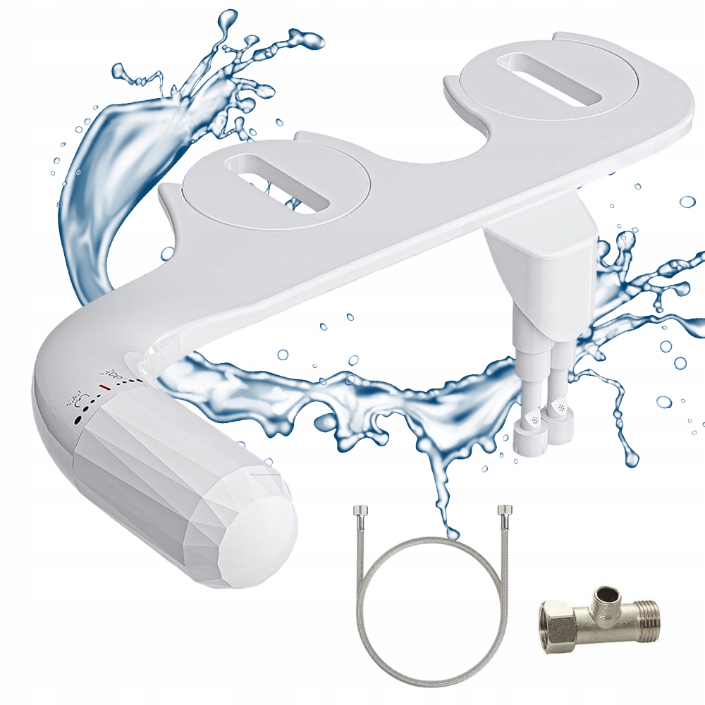 Bidet Na Wc, Mycí Nástavec Se Dvěma Tryskami, Vysoká Kvalita, Bílá Barva