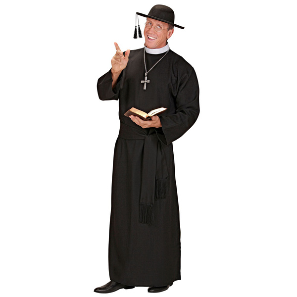 STRÓJ KSIĘDZA SUTANNA CZARNA PASTOR KSIĄDZ XXXL Rozmiar 3XL