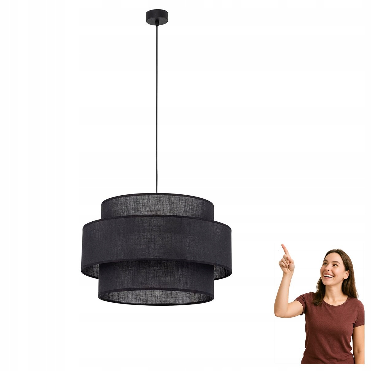 Závěsná lampa Calisto Black 5099 Tk Lighting