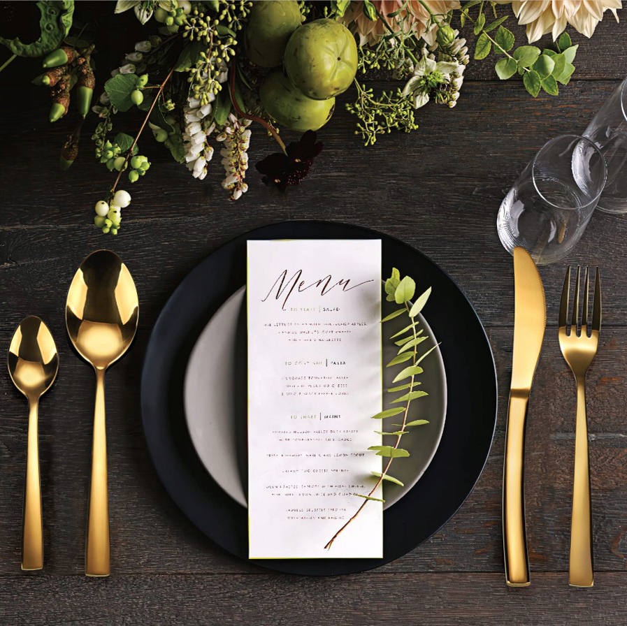 SZTUĆCE ZŁOTE KOMPLET 24 EL 6 OSÓB ZESTAW +PUDEŁKO EAN (GTIN) 0191491515590