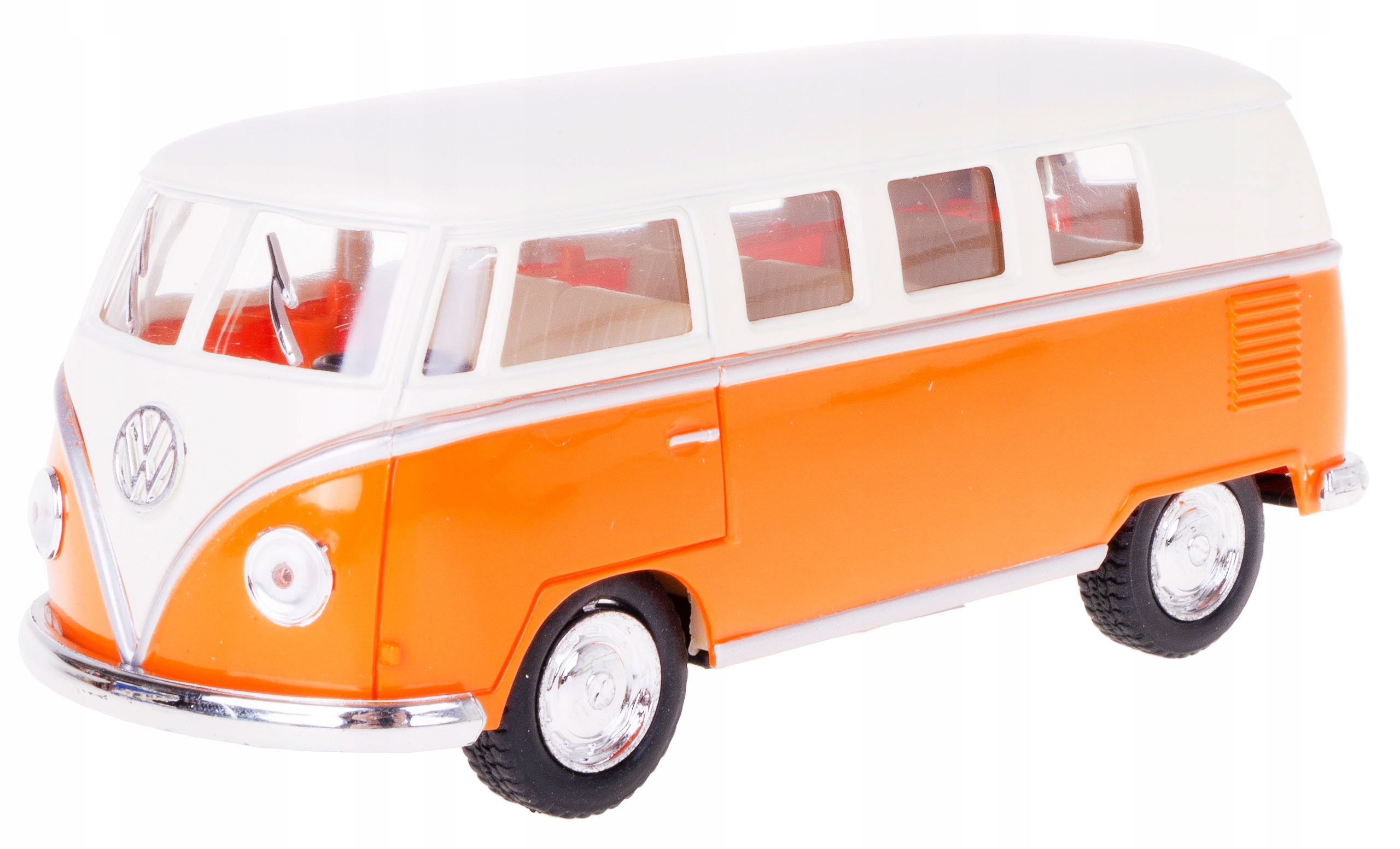 VOLKSWAGEN CLASSICAL BUS T1 KINSMART 1:32 POMARAŃC Model VOLKSWAGEN CLASSICAL BUS T1