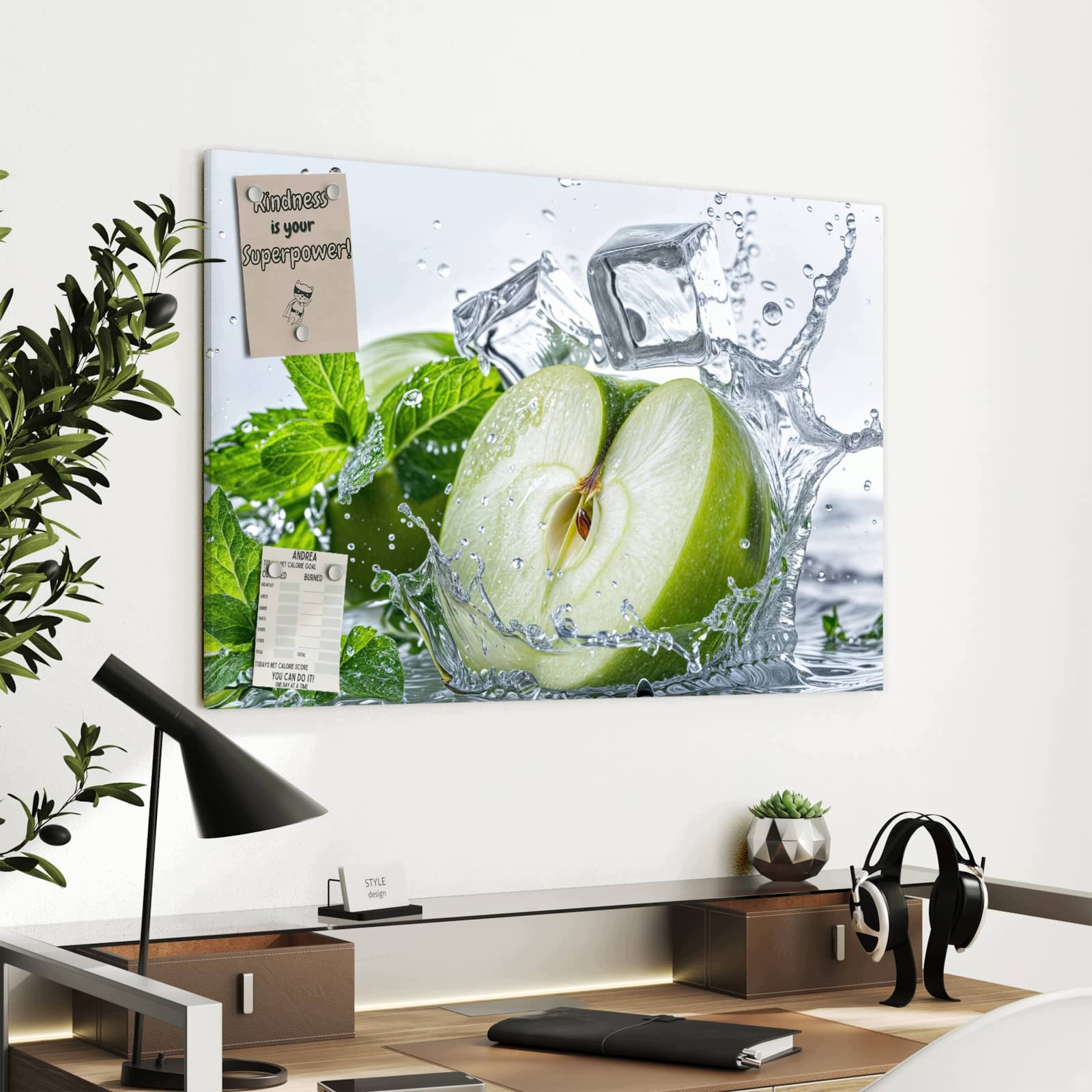 Magnetická tabule Stříkající Jablko Mieta 90 × 60 cm
